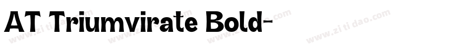 AT Triumvirate Bold字体转换